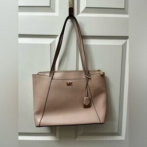 Michael Kors Pink Leather Tote with MK Logo